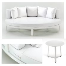 Cama redonda para jardin de hoteles