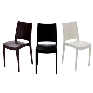 Silla apilable para bar de polipropileno-
