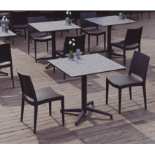 Silla apilable para bar de polipropileno-