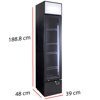 Expositor de bebidas negro