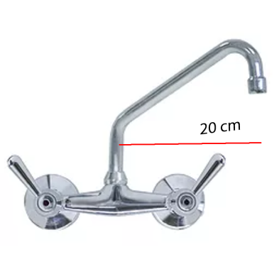 Grifo de gos aguas de pared