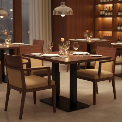 Mesa de bar Guarda de patas centrales Tablero SM