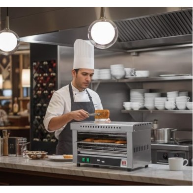 Tostador un piso para desayunos de bar con temporizador
