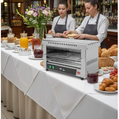 Tostador de pan pequeño Resistencia Cuarzo- 35x25.2x27.3cm- 2 KW.
