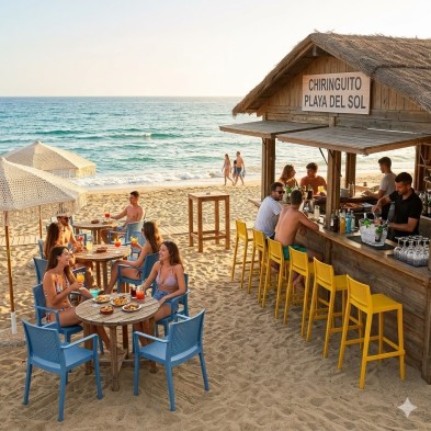 Silla de Terraza para Bar en Polipropileno 01-FEREZ