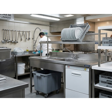 Estantería de sobremesa para cestas de 110 o 160 cm x 50 cm