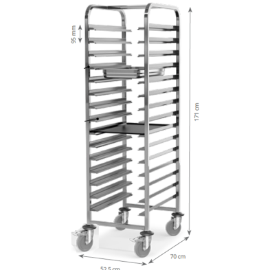 Carro bandejero totalmente de acero Mod. P80600
