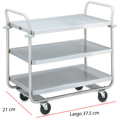 Carro servio 3 estantes 97168