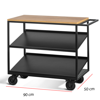 Carros de servicio buffet 90 cm estante inclinado