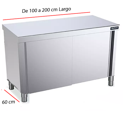 Mueble con puertas correderas central