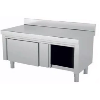 Mesa baja con peto y Puertas correderas desde 100 a 240 cm. Fondo 60 cm.