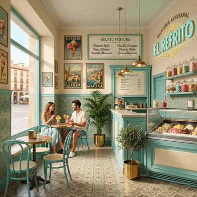 Silla de bares con asiento tapizado Thonet