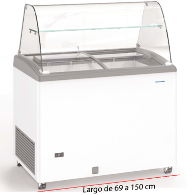 Vitrina Heladería con puertas correderas