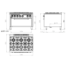 Cocina de 6 fogones y horno a gas 09-C6F900HM