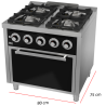 Cocina a Gas de 4 fuegos con Horno potente