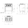 Cocina de 2 fuegos 15.3 Kw con horno electrico 3.5 Kw