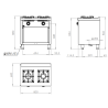 Cocina de 2 fuegos a gas 15.3 Kw con mueble C2F600E