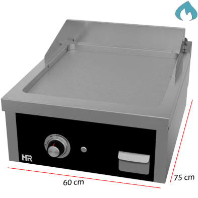 Plancha cocina a gas placa 60 cm rectificada