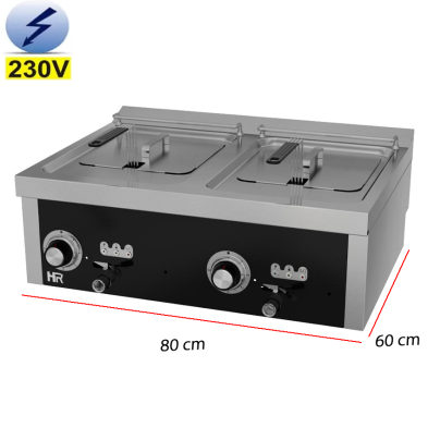 Freidora eléctrica potente doble cuba FD10L10L6M600S