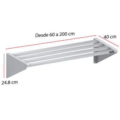 Estante de tubos de pared. 02-F0100007+