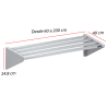 Estante de tubos de pared. 02-F0100007+