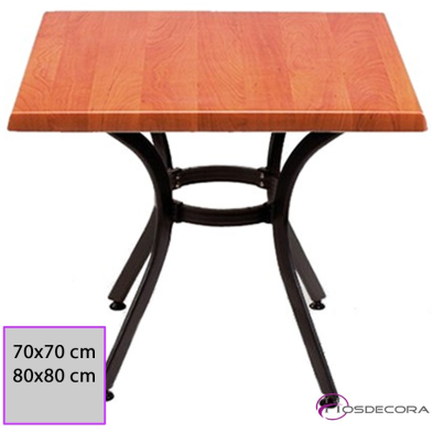 Mesa cafetería Elche cuadrada con tablero werzalit