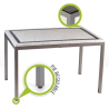 Mesa rectangular apilable Asturia