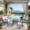 Conjunto jardin con cojines en aseinto y respaldo Mod.Ulce