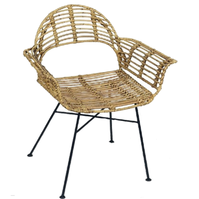Sillón terraza de bar con asiento en rattan -Cucalon