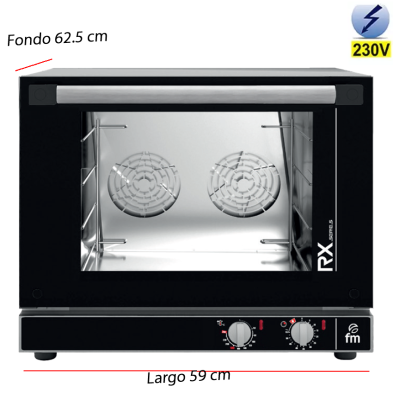Horno gastronomía con 4 bandejas. RX304