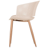Sillón apilable Dort con estructura efecto madera.