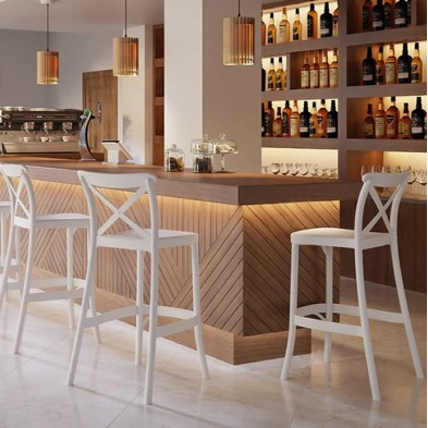Taburete con Respaldo de Terraza- CAPRISE