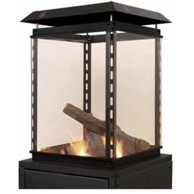 Estufa electrica cuadrada con cristal y imitacion fuego 210378