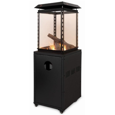 Estufa electrica cuadrada con cristal y imitacion fuego 210378