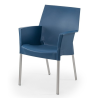 Sillón Marbella de polipropileno color azul para hostelería.