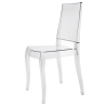 Silla de policarbonato transparente Ankara color blanco.
