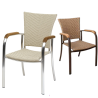 Sillón de aluminio con rattan Dortmund
