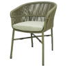 Sillón Vallarta con cojín Verde con tejido verde.