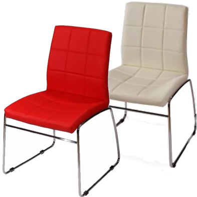 Silla tapizada con patín Manhattan