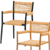 Sillón trenzado con respaldo Nautico