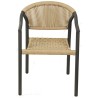 Sillon brasil estructura color antracita con cuerda color miel.