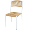 Silla Gena de aluminio color blanco con cuerda sintética.