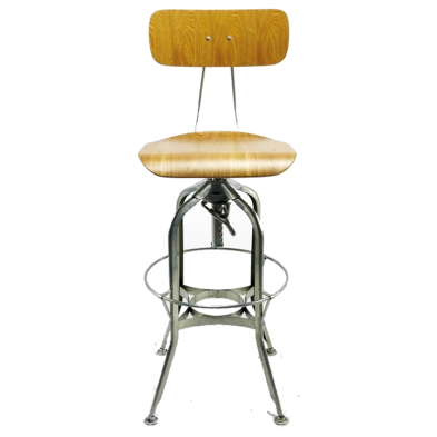 Taburete Desden industrial de metal.