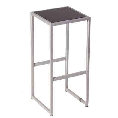 Taburete Trujillo con estructura metálica.