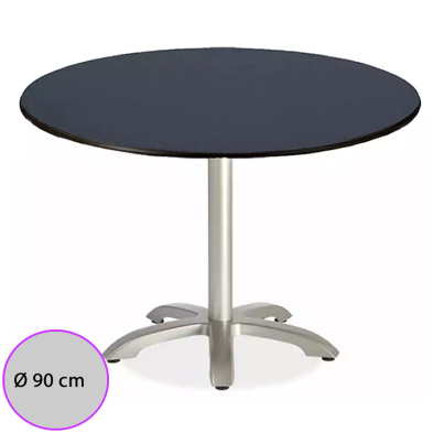 Mesa bar Base de aluminio fundido pulido plastificado.