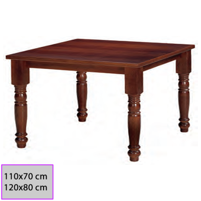 Mesa Torne rectangular de madera de haya con patas torneadas