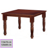 Mesa Torne rectangular de madera de haya con patas torneadas