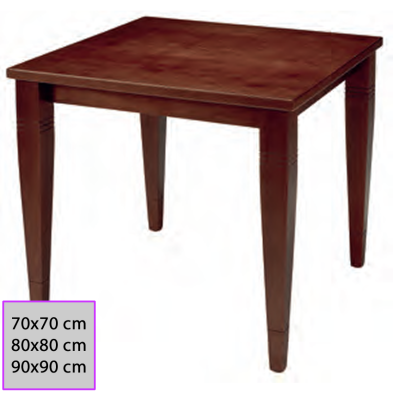 Mesa Com de madera de haya color nogal