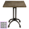 Mesa Bella cuadrada con tablero de melamina y estructura de hierro