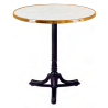 Mesa de cafetería con tablero Werzalit con aro  de latón